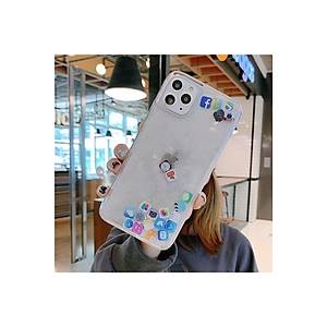 Iphone 12 Pro Max Sulu Simli Sosyal Medya Logolu K�l�f