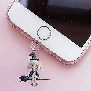Sevimli Cad� Fig�rl� Telefon Charm� (Lighting (iPhone) Uyumlu �arj Soketi T�pas�)
