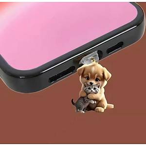 Sevimli Dost Fig�rl� Telefon Charm� (Type-C Uyumlu �arj Soketi T�pas�)