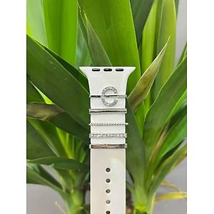 Apple Watch Uyumlu Kordon Aksesuar� Charm Set C Harfi