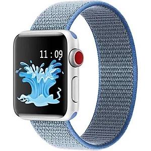 Mi7a Apple Watch Seri 7 6 5 4 3 2 Se 42MM / 44MM / 45MM Uyumlu Spor Loop Dokuma Has�r Kordon