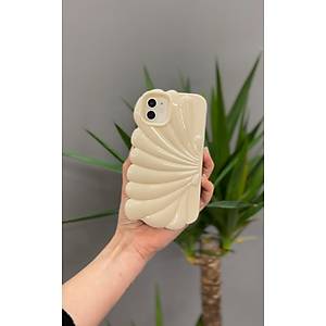 Iphone 14 Uyumlu Deniz Kabu�u Iphone K�l�f Krem