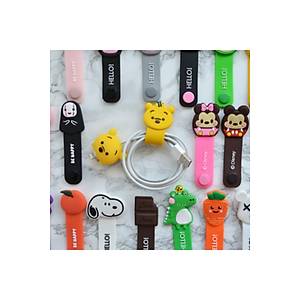 Sevimli Silikon Kablo Toparlay�c� �arj Aleti Kulakl�k I�in 3'l� Set