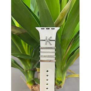Apple Watch Uyumlu Kordon Aksesuar� Charm Set K Harfi