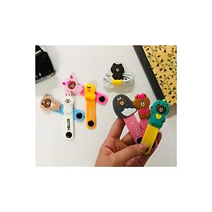 Sevimli Silikon Kablo Sarma Aparat� 4'l� Set Kablo Toparlay�c�