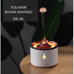 Volkanik Hava Nemlendirici Buhar Makinesi 300 Ml Led I��kla Aroma Dif�z�r Ultrasonik Oda Nemlendirici