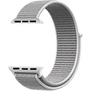 MI7A Apple Watch Uyumlu Serisi Spor Loop Dokuma Has�r Kordon 42 mm 44 mm Beyaz
