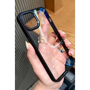 Iphone 11 Kristal Bold Serisi Darbeye Dayan�kl� Metal Lens Koruma �zel L�ks K�l�f