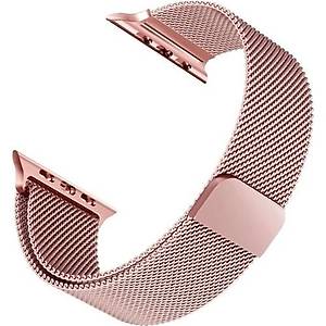 Mi7a Apple Watch Uyumlu Seri 7 6 5 4 3 2 1 Se 42MM-44MM-45MM Metal Has�r Milano Kordon Kay�� M�knat�sl�