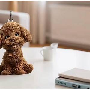 Sevimli Poodle Fig�rl� Telefon Charm� (Type-C Uyumlu �arj Soketi T�pas�)