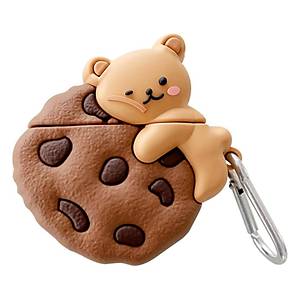 Airpods 4. Nesil Uyumlu Cookie Bear Fig�rl� Koruyucu K�l�f