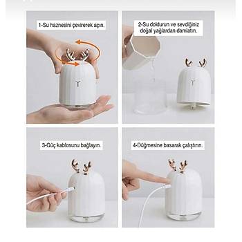 Sevimli Hava Nemlendirici Buhar Makinesi Lovely Humidifier Led I��kl� Aroma Dif�z�r�