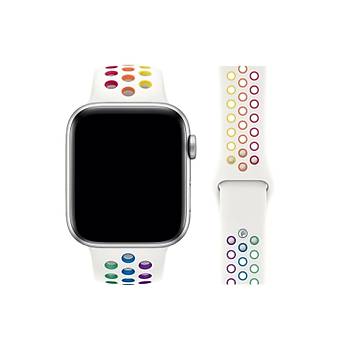 Apple Watch Silikon Delikli Kordon Iwatch Uyumlu Kay�� Seri 1 | 2 | 3 | 4 | 5 | 6 Seri 38 & 40mm