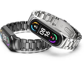 Xiaomi Mi Band 4 Mi Band 3 Uyumlu Metal Kordon Kay�� 