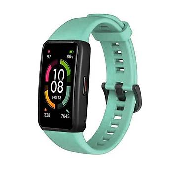 Honor Band 6 Ak�ll� Saat Uyumlu Sportif Silikon Kordon/Kay��