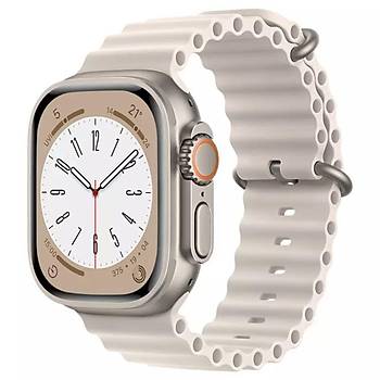 Apple Watch Ultra 49MM Uyumlu Ocean Kordon Silikon Kay��