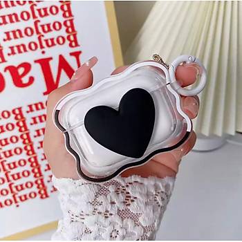 Airpods 2.nesil Uyumlu Silikon Sevimli Kalpli K�l�f 