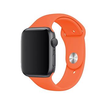 Apple Watch Uyumlu Silikon Kordon 2 3 4 5 6 Seri 38 - 40 Mm Pudra Pembe