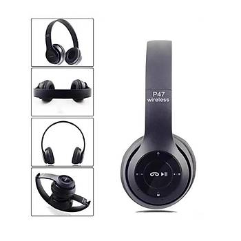 P47 Kablosuz Kulak �st� Bluetooth Kulakl�k