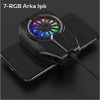 Memo DLO6 Cep Telefonu ve Tablet So�utucu Rgb Led So�utma Fan�