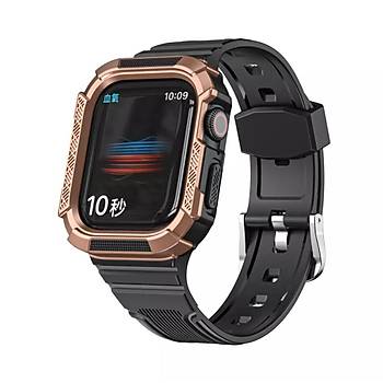 Apple Watch Seri 7 6 5 4 3 2 Se  44MM / 45MM Uyumlu Silikon Kordon Kasal�