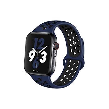 Apple Watch Silikon Delikli Kordon Iwatch Uyumlu Kay�� Seri 1 | 2 | 3 | 4 | 5 | 6 Seri 38 & 40mm