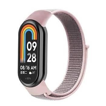 Xiaomi Mi Band 8 Ak�ll� Bileklik Uyumlu Kuma� C�rtl� Kordon