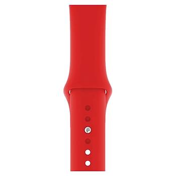 Apple Watch Uyumlu Silikon Kordon 2 3 4 5 6 Seri 38 - 40 Mm Pudra Pembe