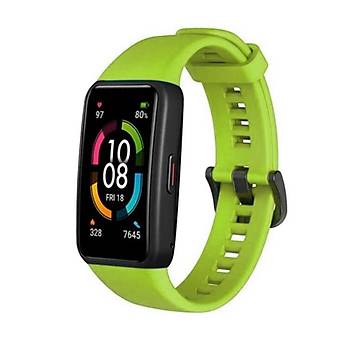 Honor Band 6 Ak�ll� Saat Uyumlu Sportif Silikon Kordon/Kay��
