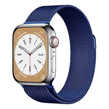 Apple Watch 8 7 6 5 4 3 Se Ultra Uyumlu 42 / 44 / 45 / 49MM Milano Loop �elik �rme Metal M�knat�sl� Kordon