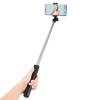 Led I��kl� Fonksiyonel Selfie �ubu�u (Tripod + Monopod + I��k)
