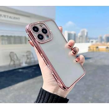 Iphone Uyumlu Kamera Lens Korumal� Ta�l� K�l�f Pembe