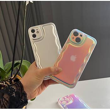 Iphone Uyumlu Zigzagl� Holograml� Puff K�l�f