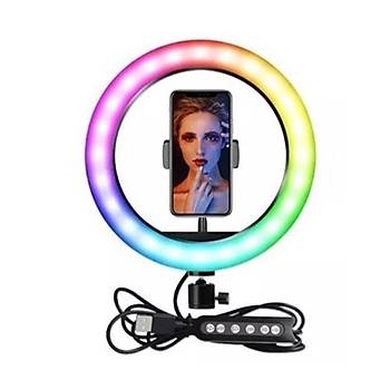22 �n� Profesyonel RGB Ring Light Seti (Halka I��k ve Tripod)