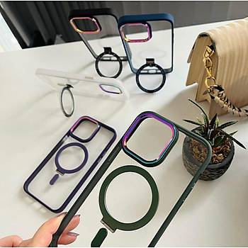 Metal Tu�lu Standl� Magsafe K�l�f Ye�il
