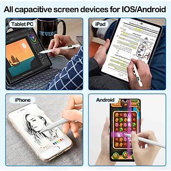 Universal Kapasitif Dijital G�stergeli Stylus Tablet Kalemi (Avu� ��i Red �zelli�i)