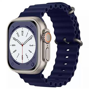 Apple Watch Ultra 49MM Uyumlu Ocean Kordon Silikon Kay��