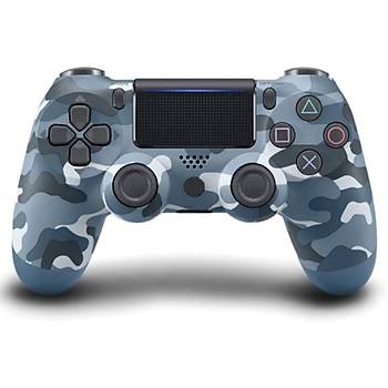 Doubleshock PS4 Uyumlu Kablosuz Titre�imli Oyun Kolu (Kamuflaj Desenli Gamepad)