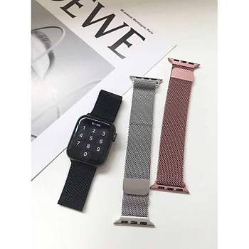 Apple Watch 2 3 4 5 6 Se Nike 42mm 44mm Uyumlu  Kay�� Milano Loop Metal �rg� Kordon