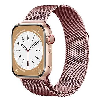 Apple Watch 8 7 6 5 4 3 Se Ultra Uyumlu 42 / 44 / 45 / 49MM Milano Loop �elik �rme Metal M�knat�sl� Kordon