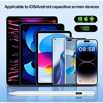 Universal Kapasitif Dijital G�stergeli Stylus Tablet Kalemi (Avu� ��i Red �zelli�i)