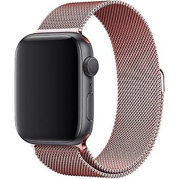 Mi7a Apple Watch Uyumlu Seri 7 6 5 4 3 2 1 Se 42MM-44MM-45MM Metal Has�r Milano Kordon Kay�� M�knat�sl�