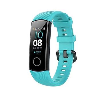 Band 4 / Band 5 Ak�ll� Saat Uyumlu Sportif �izgili Silikon Kordon/Kay��