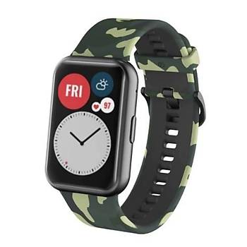 Huawei Watch Fit Desenli Silikon Kordon