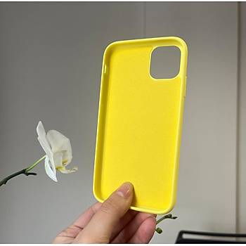 Iphone 11 Uyumlu ��i Kadife Lansman Silikon K�l�f Sar�