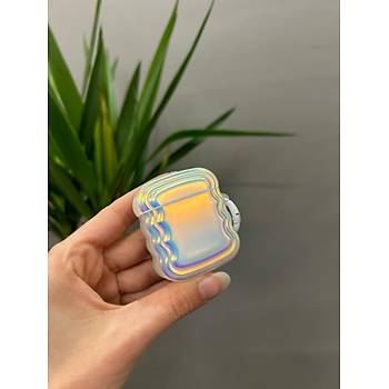 Airpods 1 Ve 2.Nesil Uyumlu Hologram Zigzagl� Puf K�l�f