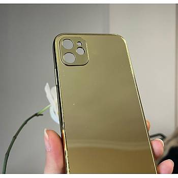 Iphone 11 Uyumlu Aynal� Sert Kapak K�l�f Gold