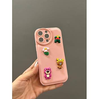 Iphone 13 Pro Max Uyumlu Sevimli Ay�c�kl� Puf K�l�f