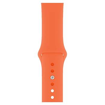 Apple Watch Uyumlu Silikon Kordon 2 3 4 5 6 Seri 38 - 40 Mm Pudra Pembe