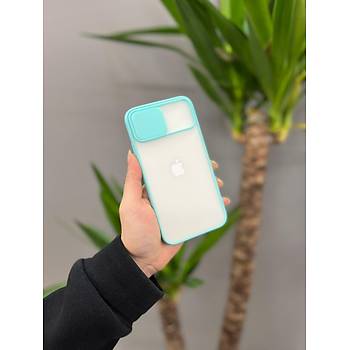 Iphone 11 Uyumlu S�rg�l� Kamera Korumal� K�l�f Turkuaz